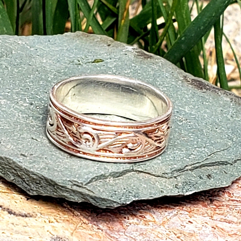 Silver Band Ring, sz 6